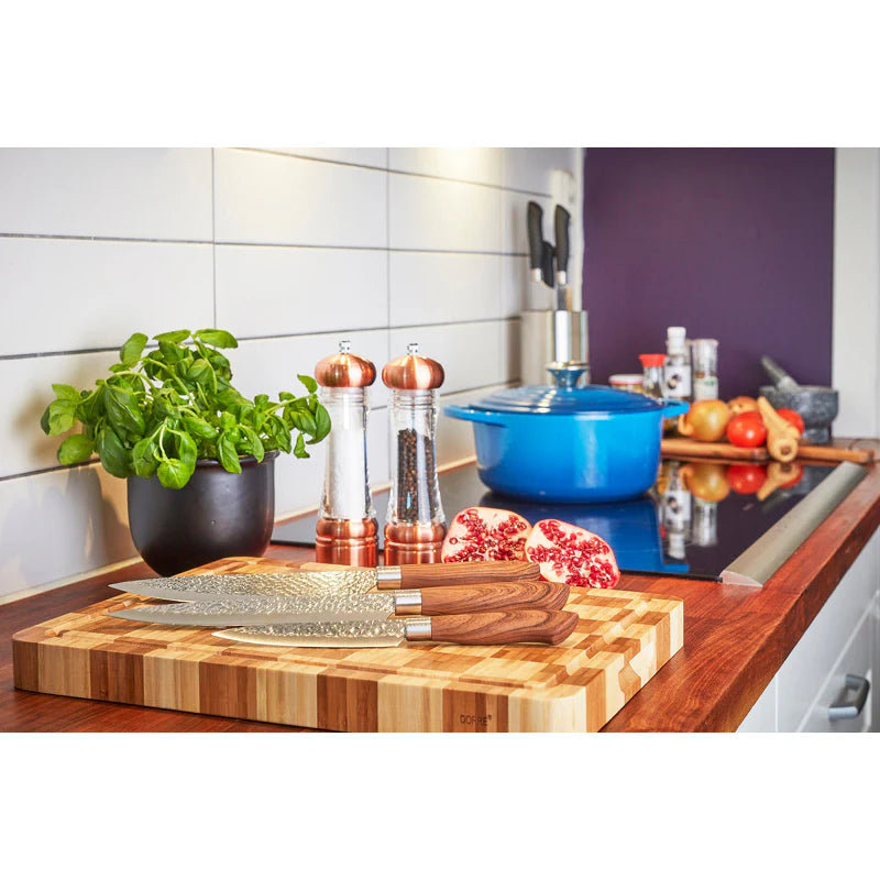 Dorre Akira Knivset 3 Delar, Brun