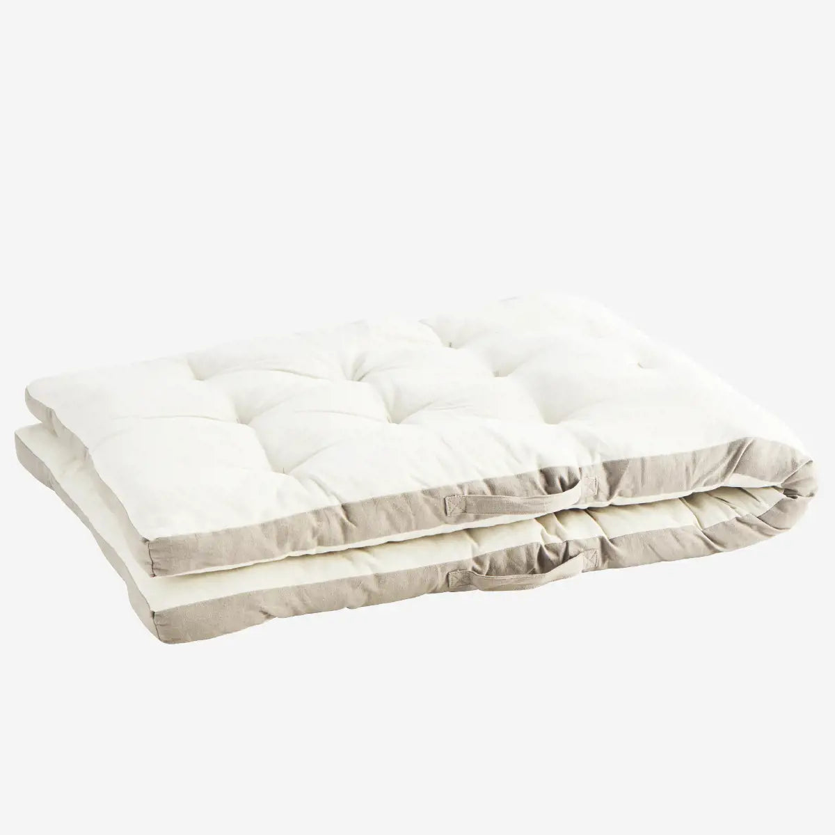 Madam Stoltz Bomullsmadrass 70x180 cm, Offwhite/taupe