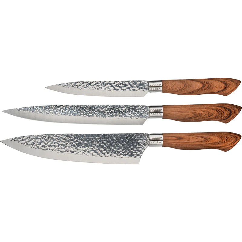 Dorre Akira Knivset 3 Delar, Brun