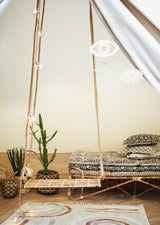 Madam Stoltz Bambusgunga Natur, svart 74x37x160 cm
