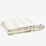 Madam Stoltz Bomullsmadrass 70x180 cm, Offwhite/taupe