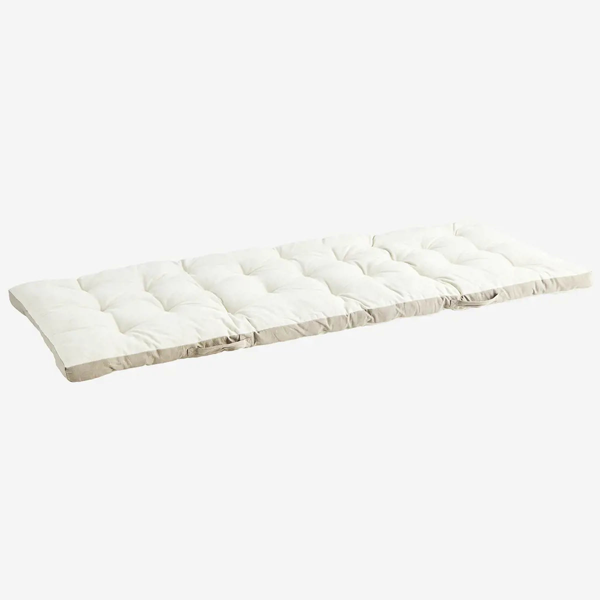 Madam Stoltz Bomullsmadrass 70x180 cm, Offwhite/taupe